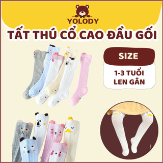 Tất cổ cao cho bé Yolody vớ cổ cao len tăm thu đông cổ thú cho bé 1-3 tuổi TB006