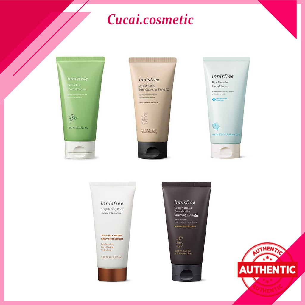 Sữa Rửa Mặt Innisfree Cleansing Foam 150ml giúp làm sạch, kiểm soát nhờn và làm trắng da - Minmeo.cosmetics