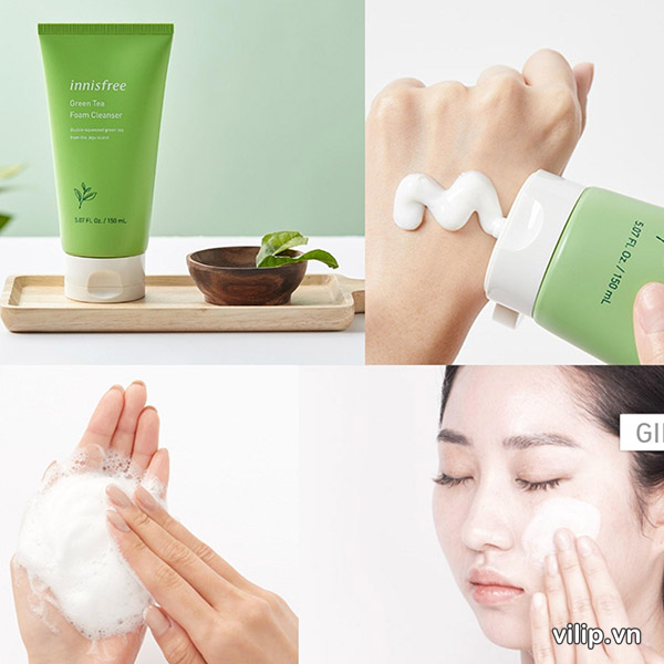 Sữa Rửa Mặt Innisfree Cleansing Foam 150ml giúp làm sạch, kiểm soát nhờn và làm trắng da - Minmeo.cosmetics
