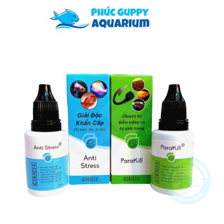 Anti stress & parakill | dưỡng cá lờ đờ, núp góc, túm lắc, nấm, ký sinh trùng