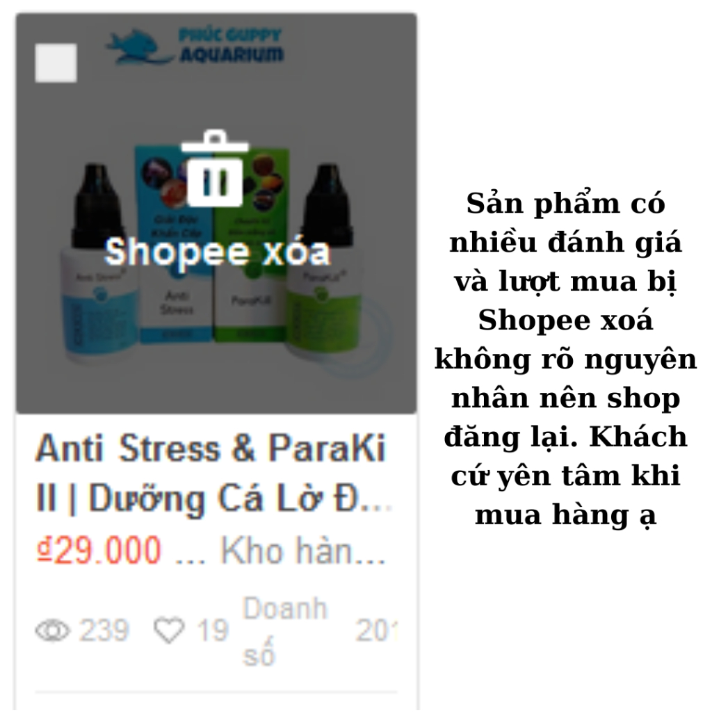 Anti Stress & ParaKill | Dưỡng Cá Lờ Đờ, Núp Góc, Túm Lắc, Nấm, Ký Sinh Trùng