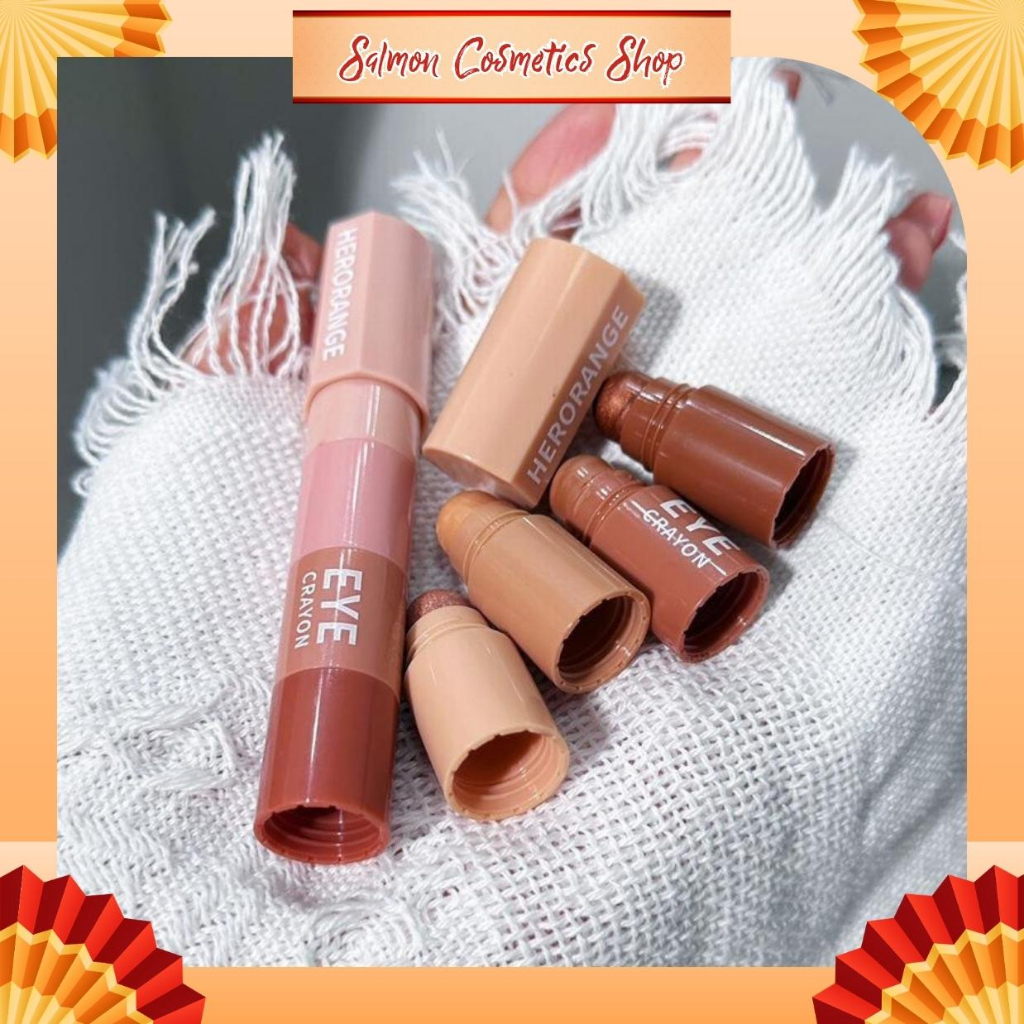 Phấn Mắt Dạng Thỏi Sáp Mắt Nhũ 4 Tầng Mini HERORANGE HR540 Bền Màu, Chống Nước, Hottrend, Nội Địa Trung - Salmon Shop