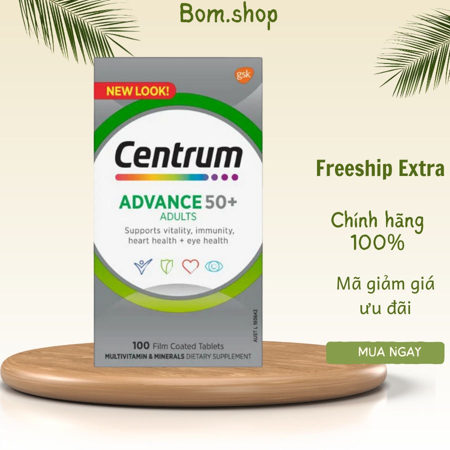 Vitamin tổng hợp cho người trên 50 tuổi - Centrum Advance , Centrum Advance 50+