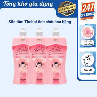 Sữa tắm Thebol tinh chất hoa hồng nước hoa sữa dê 650g