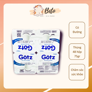 Sữa chua Gotz có đường lốc 4 hộp x 75gr