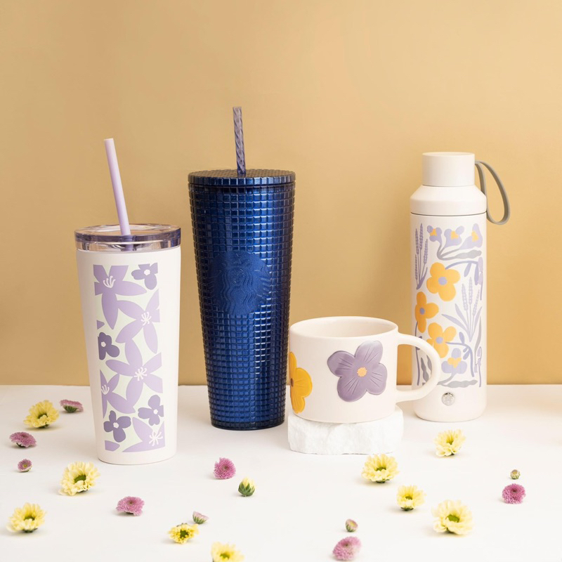 Cốc Sứ Mug 10OZ  Ceramic Emboss Big Flower 2023