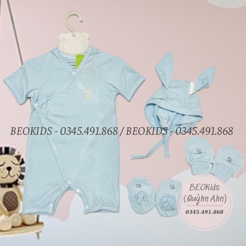 Anminaza - Body sợi tre cộc tay Anminaza BEOKIDS