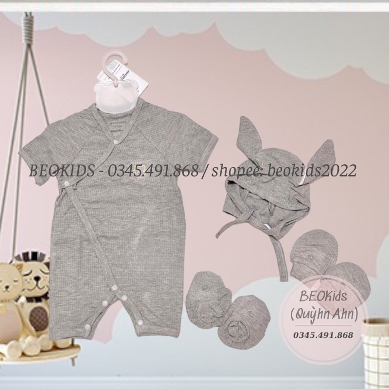 Anminaza - Body sợi tre cộc tay Anminaza BEOKIDS