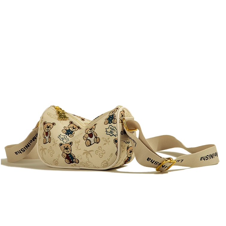 🌸Hàng Order🌸 Túi Xách Muzi&kai Chính Hãng Da Vải Hoạ Tiết Gấu Dây Đeo Bản To Sang Chảnh Nữ Tính 🌸 Quảng Châu