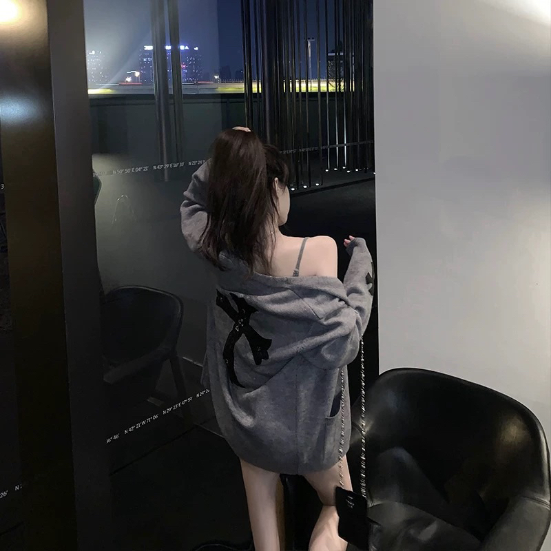 Áo Khoác, Áo Cardigan Len Thêu Logo Chrome Sang Chảnh