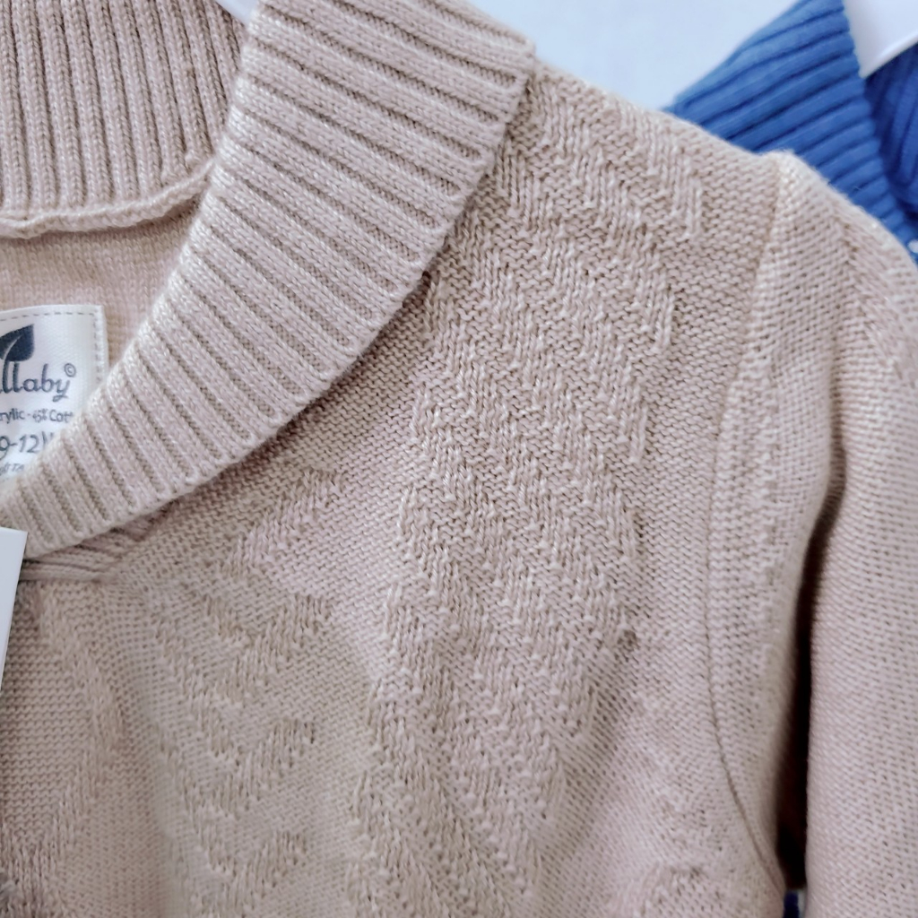Áo len thu đông dài tay cổ tròn chui Lullaby mẫu 2022 xả hàng len đẹp mềm mại cho bé trai bé gái 12 tháng - 4 tuổi