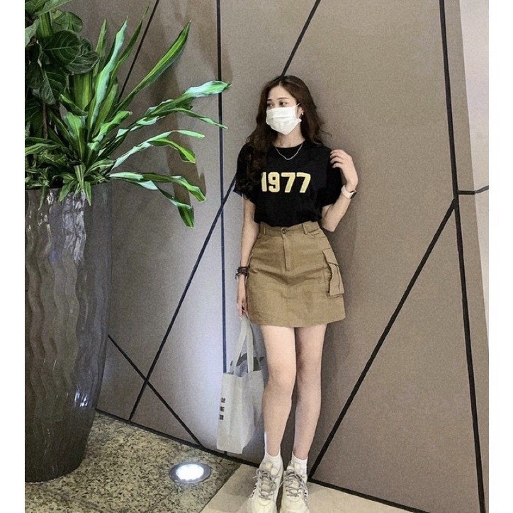 Chân Váy Kaki Chữ A Túi Hộp Có Quần Lót Bên Trong Sang Chảnh MSP LACO144