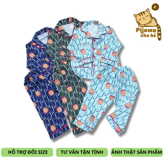 Bộ Pijama ngủ cho bé vải Đũi xốp mềm đẹp thoáng mát Nhiều mẫu xinh cute size 10-40kg cho bé 1-9 tuổi