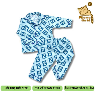 Bộ Pijama ngủ cho bé trai bé gái vải Đũi xốp thoáng mát không nhăn Nhiều mẫu Thú vui nhộn size 10-40kg cho bé 1-9 tuổi