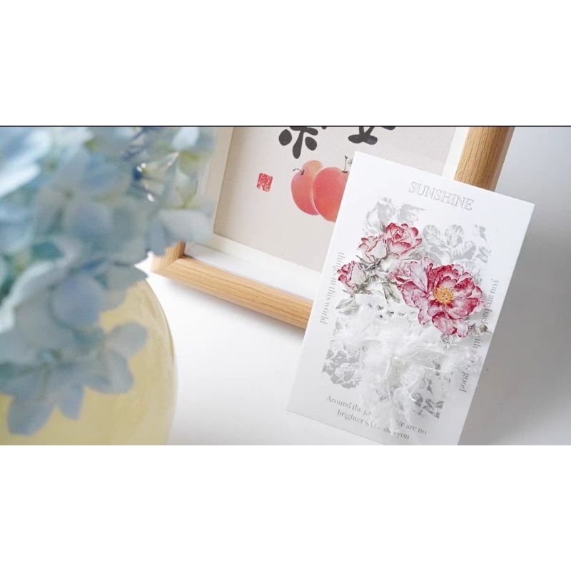 Krisna.room ♡ Jenny Studio- Chu kì 100cm cuộn băng dán hình hoa và hươu