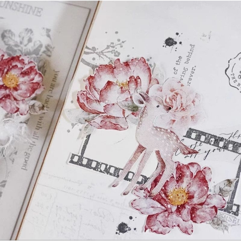 Krisna.room ♡ Jenny Studio- Chu kì 100cm cuộn băng dán hình hoa và hươu
