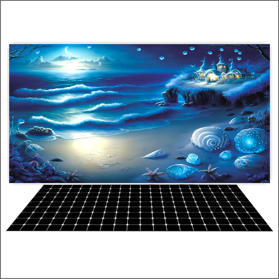 Tranh Decal dán Hồ Cá 3D ( Tranh Lưng )_MT90