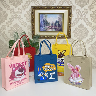 Túi Xách 30x26cm Tole Hình Đám Mây, Túi Vải Nỉ Xốp Đứng Dáng Fom Siêu Nhẹ Kèm Họa Tiết Hoạt Hình. Mẹ Và Bé Đều Dùng Được