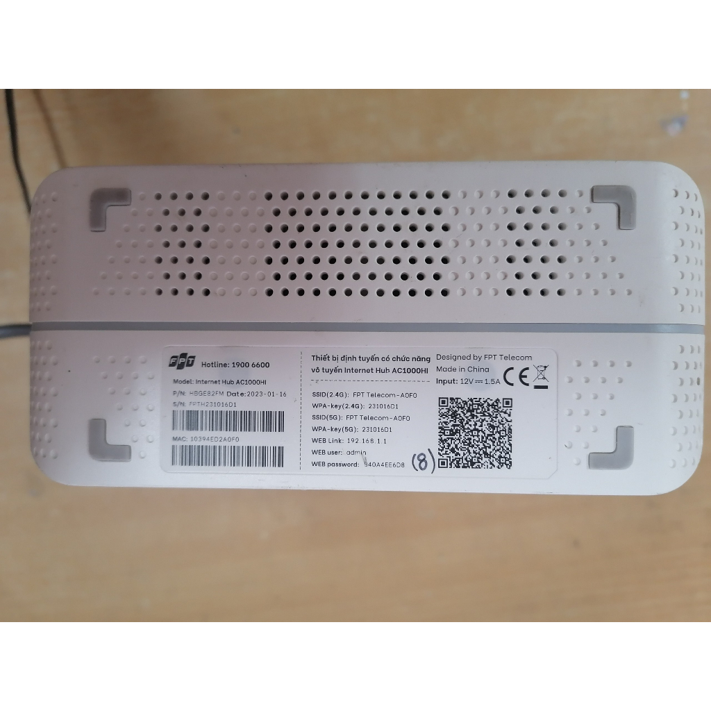 Modem Wifi  FPT Băng Tần Kép AC1000HI - Hàng Chính Hãng