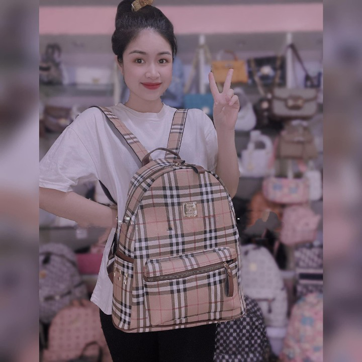 Balo đi học, đi chơi BBR size 40cm chất da tổng hợp chống nước chống gió dây đeo to bản Ulangzz