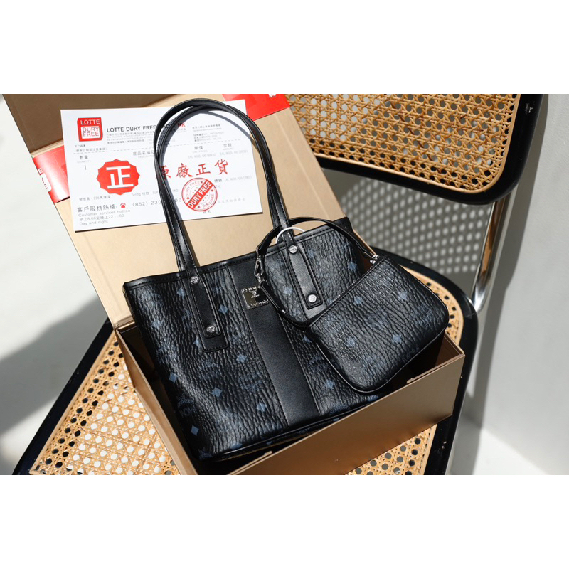 Túi Xách MCM Đen Nâu Hồng Size 21  -  By Anh Dinh Phuong