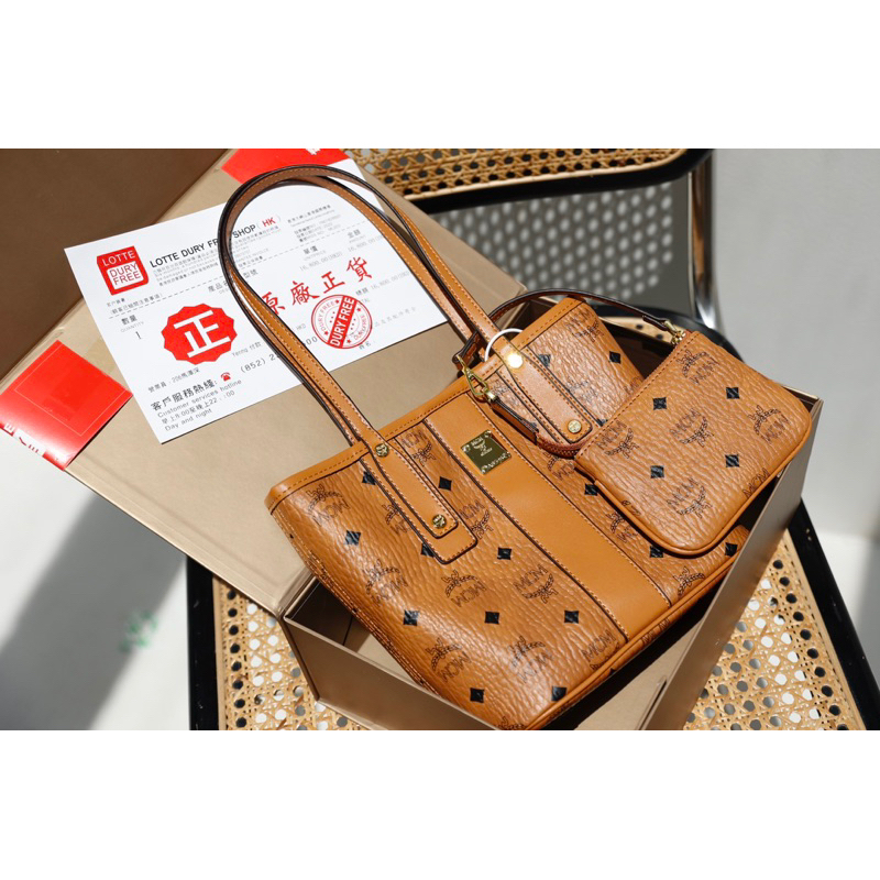 Túi Xách MCM Đen Nâu Hồng Size 21  -  By Anh Dinh Phuong