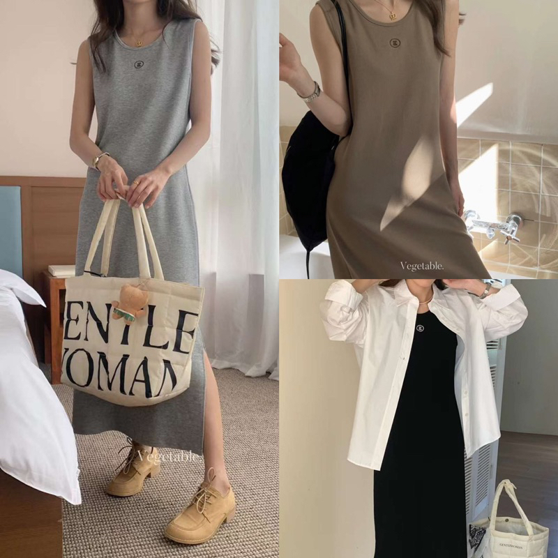 BASIC - Váy thun cotton xuất Hàn VEGETABLE (chuẩn hãng, kèm ảnh thật)