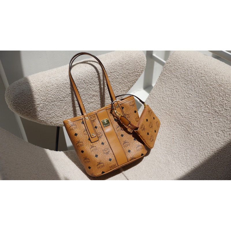 Túi Xách MCM Đen Nâu Hồng Size 21  -  By Anh Dinh Phuong