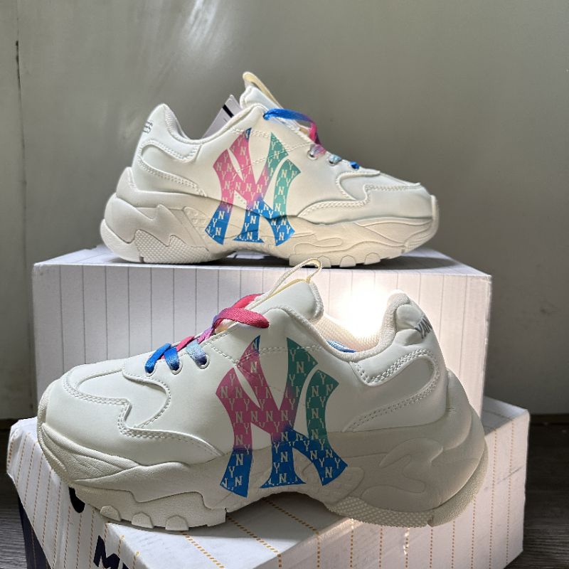 GIÀY MLB LA CHỮ XANH MỚI, Giày MLB big ball Chunky A Gradient classic