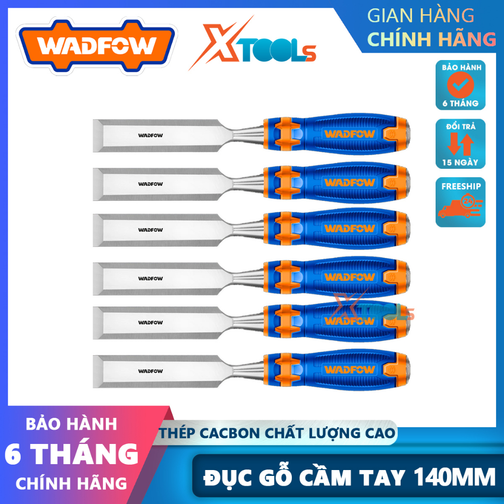 Đục gỗ cầm tay WADFOW, đủ kích cỡ thép carboon chất lượng cao chịu nhiệt, điêu khắc tiện gỗ đa năng chuyên dụng - chính