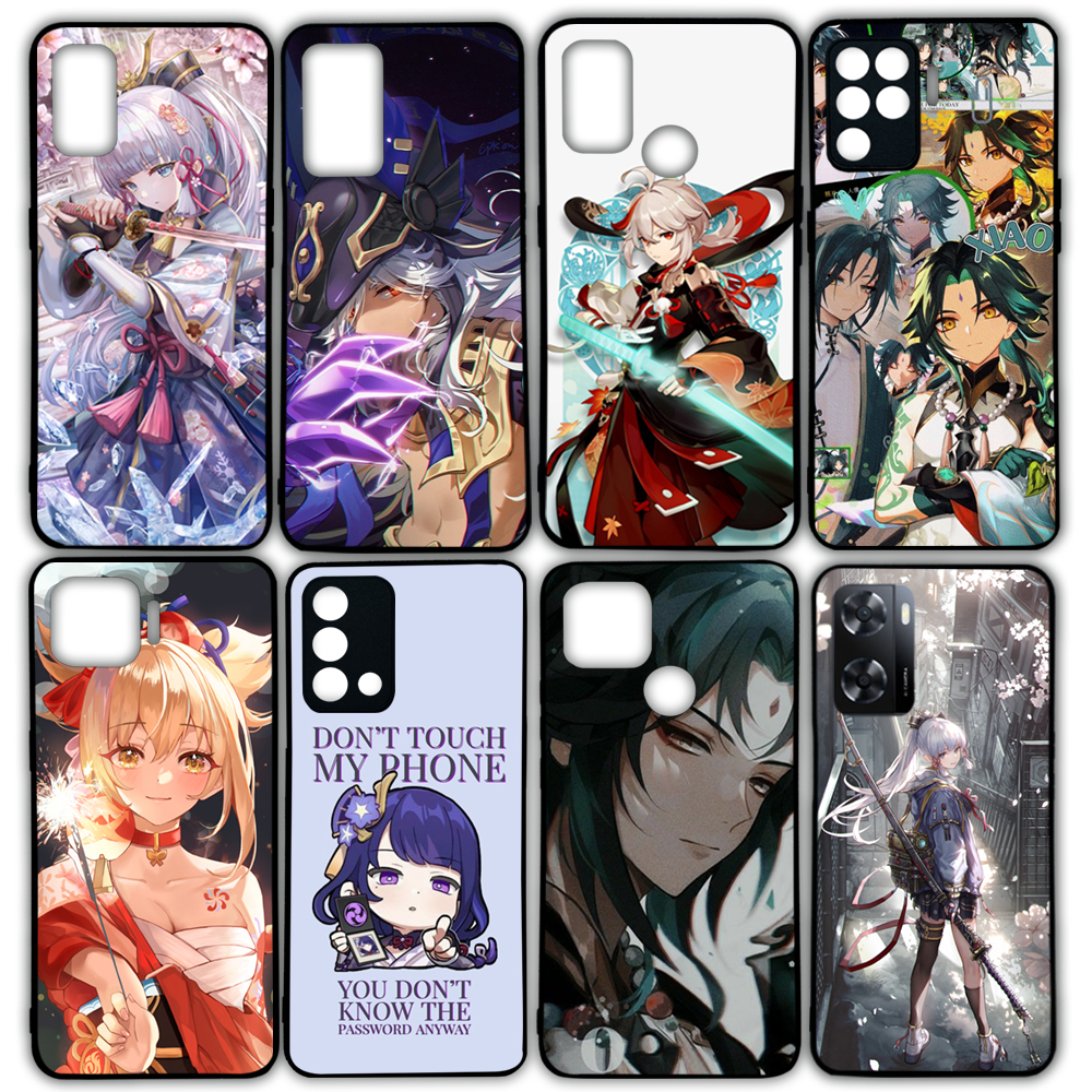 Ốp Lưng OPPO A95 A94 A92 A74 A73 A55 A54 A53 A52 A15 A16 A17 k A57 A77s RENO 7 8 - HUTAO - Genshin Impact