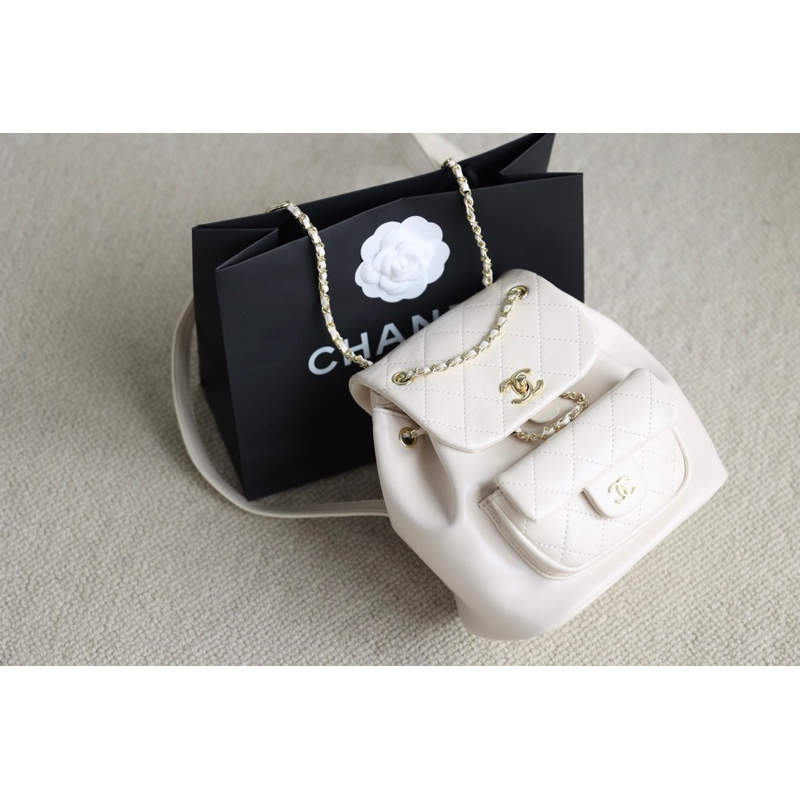 Balo Cha.nel size 22cm chất da mềm fullbox nam châm