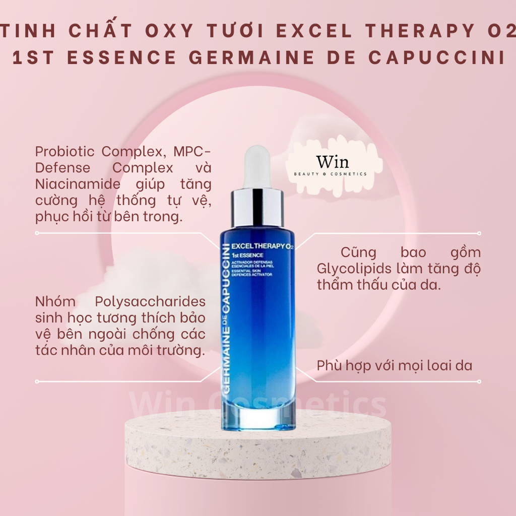 Tinh Chất Oxy Tươi Excel Therapy O2 1st Essence Germaine De Capuccini 30ml