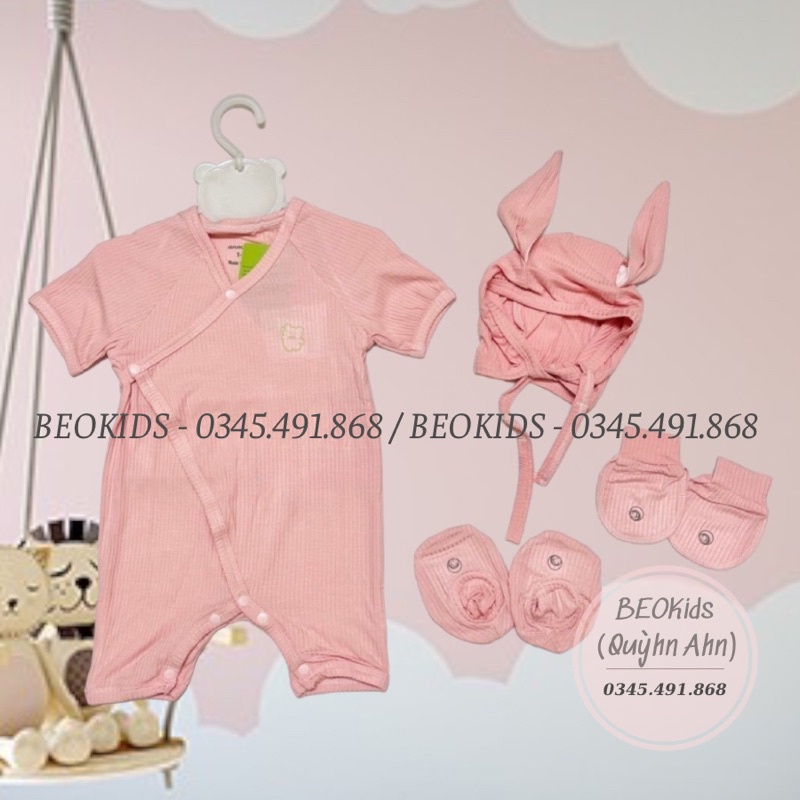 Anminaza - Body sợi tre cộc tay Anminaza BEOKIDS