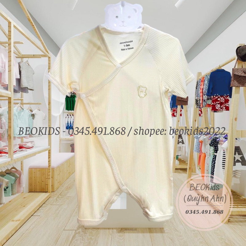 Anminaza - Body sợi tre cộc tay Anminaza BEOKIDS