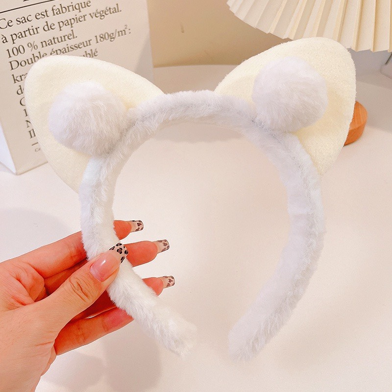 Băng Đô Cài Tóc Bờm Hình Tai Mèo Xinh Xắn Dễ Thương Dành Cho Nữ