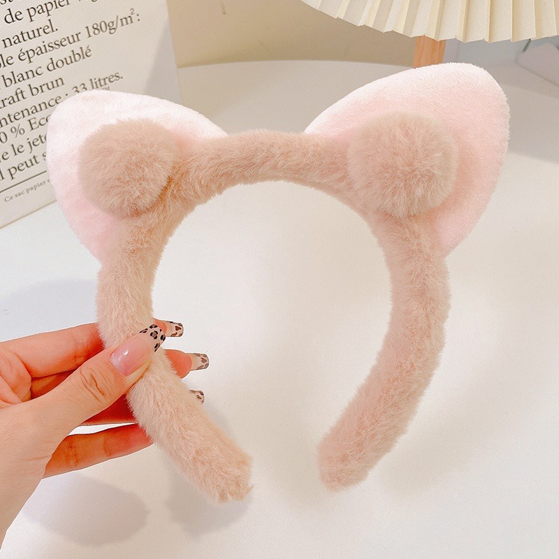 Băng Đô Cài Tóc Bờm Hình Tai Mèo Xinh Xắn Dễ Thương Dành Cho Nữ
