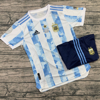 Bộ Quần Áo Bóng Đá Đội Tuyển Argentina - Áo Đá Bóng Đẹp-Chất liệu Polyeste gai Thái cao cấp