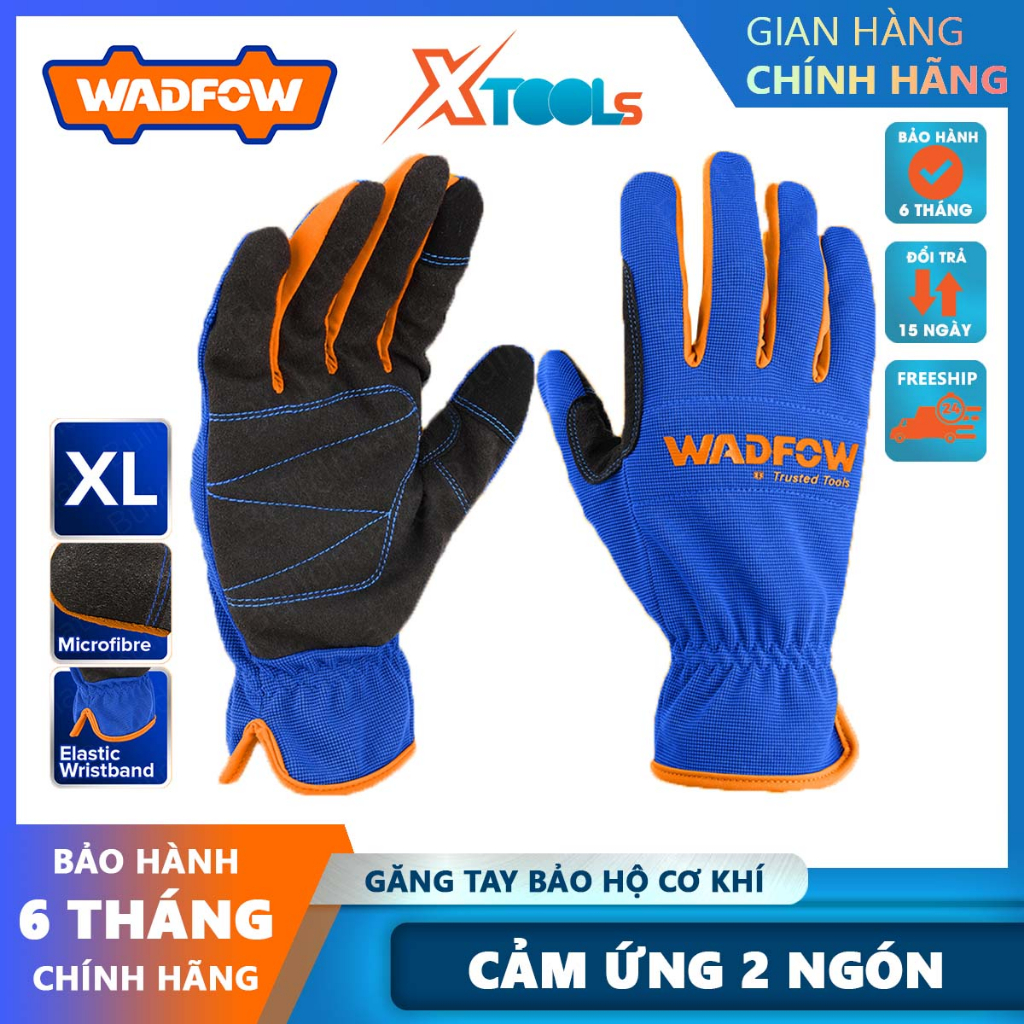 Găng tay bảo hộ lao động cao cấp WADFOW WMG1E02 bao tay đa năng chống trơn trượt, mài mòn, thấm hút mồ hôi, cách nhiệt