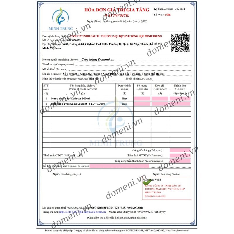 Nước hoa nam chai chiết 10ml