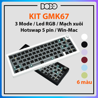 Bộ kit bàn phím cơ GMK67 LED RGB 3 mode kết nối dây, bluetooth và wireless hotswap 5 pin kit GMK 67 DoDo Gear