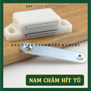 Cục hít cửa tủ, nam châm hít cánh tủ (trắng)
