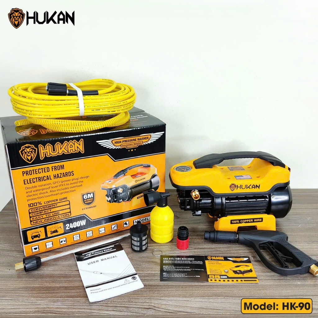 Máy xịt rửa áp lực nước Hukan HK-90 công suất 2400W