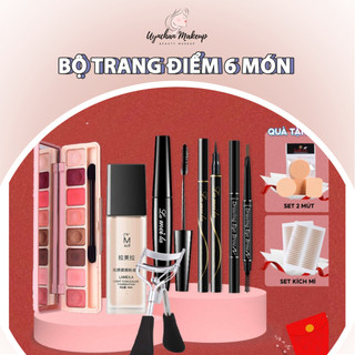 Bộ trang điểm đầy đủ gồm 6 món makeup cơ bản sét trang điểm cá nhân tặng ngay set 40 kích mí Uynchan
