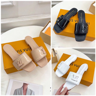 Dép quai ngang logo l••v nổi 3 màu fullbox
