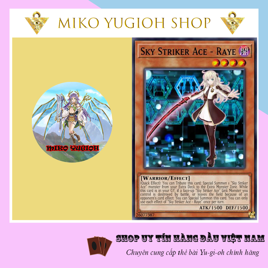 Thẻ Bài Yugioh Chính Hãng Tiếng Nhật Sky Striker Ace - Raye