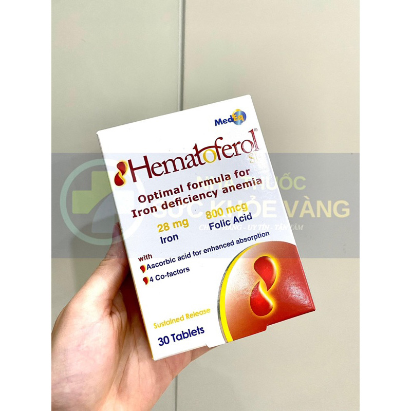 Viên uống bổ máu HEMATOFEROL a giúp bổ sung sắt  cho phụ nữ  đang mang thai, người  thiếu  máu  do thiếu  sắt