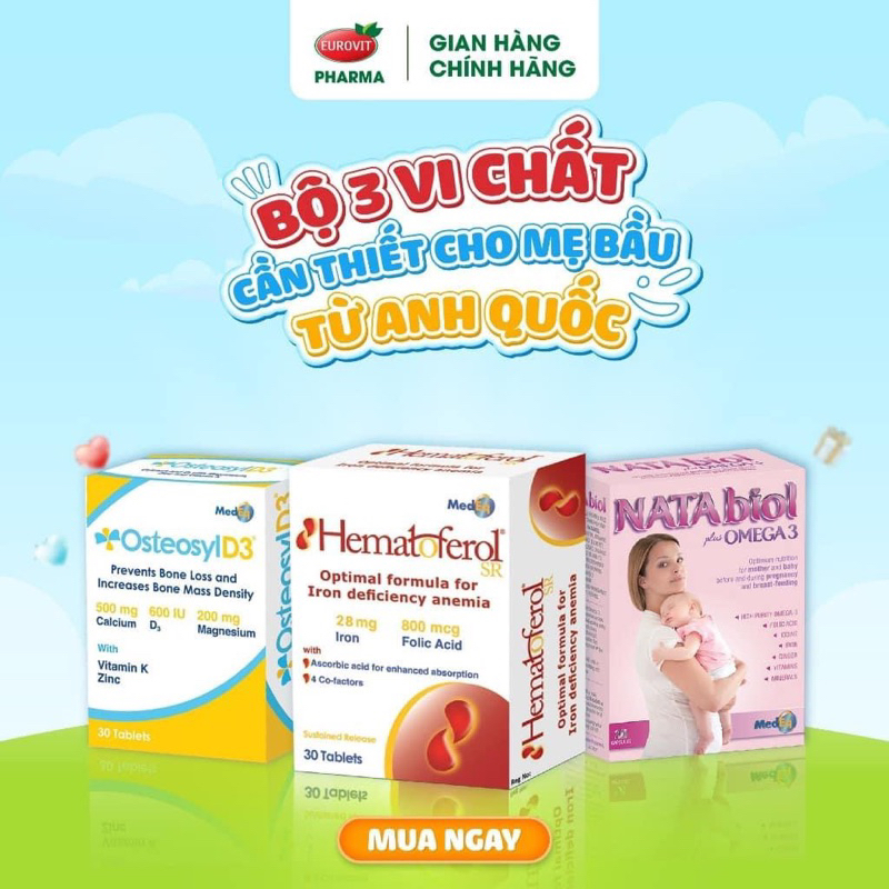 Viên uống bổ máu HEMATOFEROL a giúp bổ sung sắt  cho phụ nữ  đang mang thai, người  thiếu  máu  do thiếu  sắt