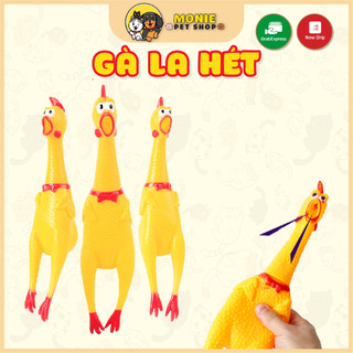Gà la hét, gà nhựa đồ chơi gặm cho thú cưng
