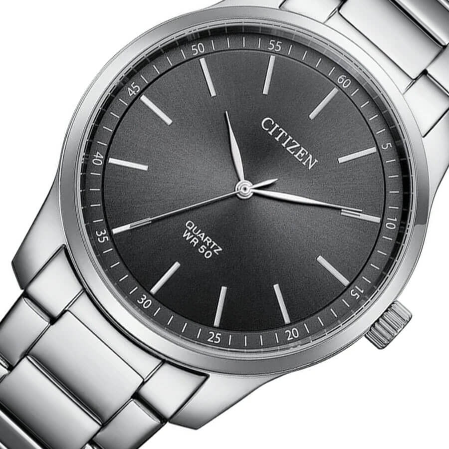 Đồng Hồ Nam Citizen Pin (Quartz) BH5001-56H (42mm) - Dây Kim Loại - Kính Khoáng